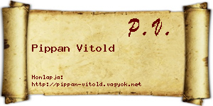 Pippan Vitold névjegykártya